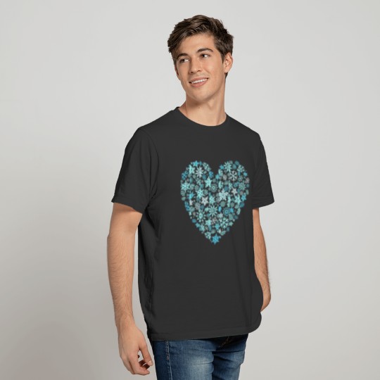 Snowflakes heart T-shirt