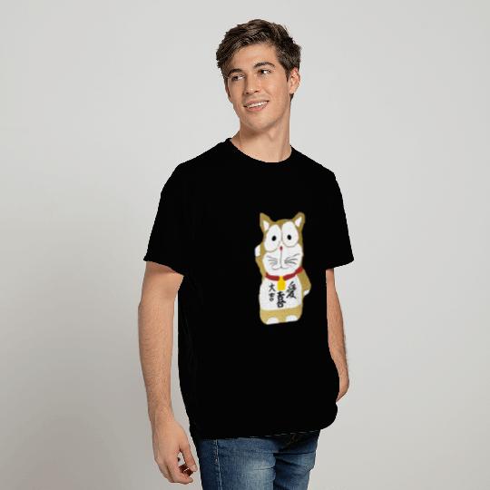 Maneki Neko Gold - Lucky Cat T Shirts