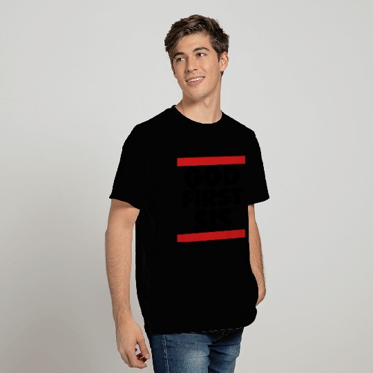 GOD FIRST SIS-By Crazy4tshirts T Shirts
