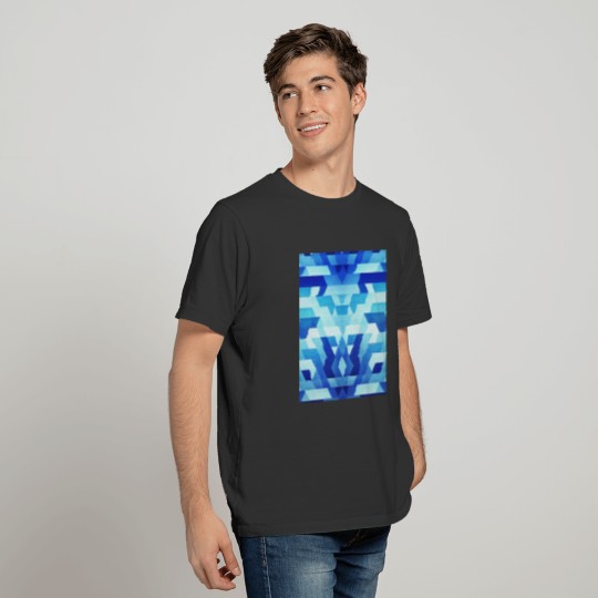 Blue Geometry Triangle Pattern - Handy Case T-shirt
