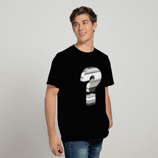 Reflective Chrome 3D Question Mark T Shirts