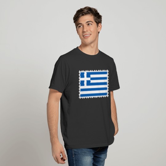 Greece flag stamp T-shirt