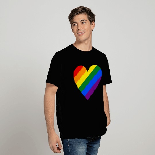 Rainbow Heart T Shirts