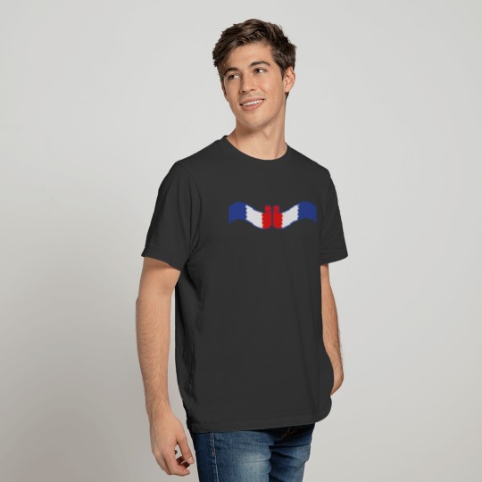 2 clipart wind blowing 3 colors france nation blue T-shirt