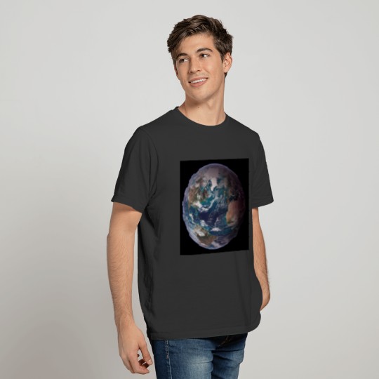 Twin Blue Marbles - West - Planet Earth Black T-shirt