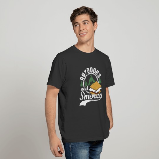 Outdoors And S'mores Funny Campfire Camping T-shirt