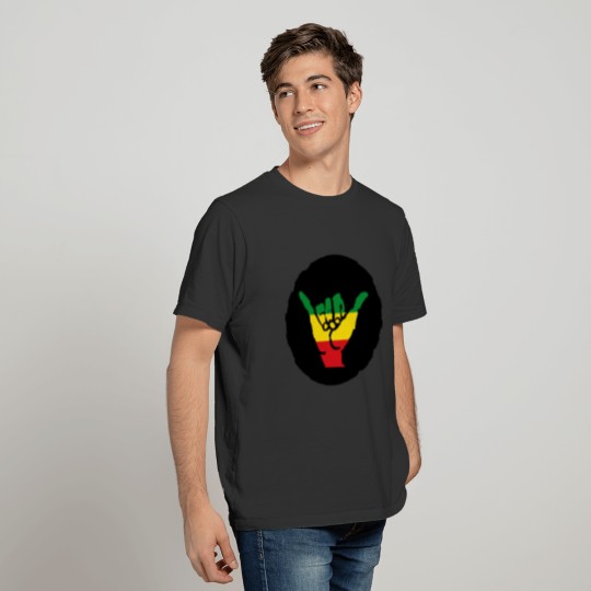 Shaka Hands With Reggae Colors T-shirt