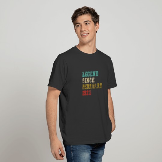 Legend Since February 1925 97Th Birthday Gifts 97 T-shirt