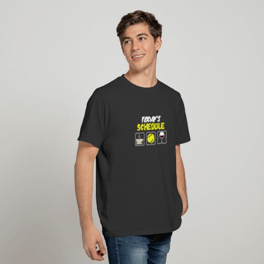 Coffee, Tennis, Red Wine - Funny Tennis Lover T-shirt