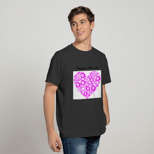 Cute  Heart and Flowers Design T-shirt