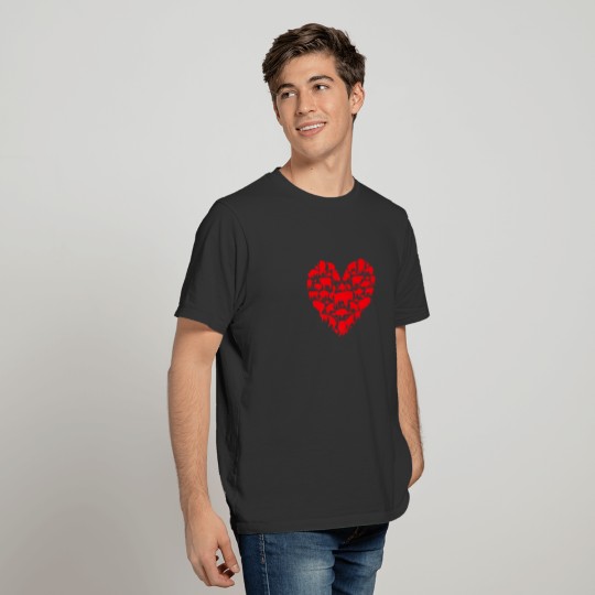 Bison Animal Lover Funny Heart Bison Valentine's D T-shirt