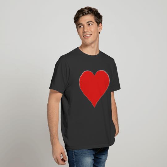Paolo Rossi Red Love Heart Dark Wo T-shirt