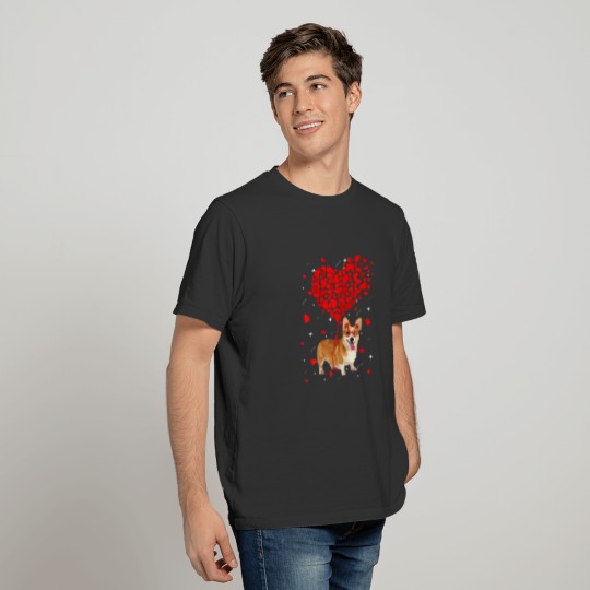 Funny Corgi Dog Valentine Pet Puppy Dog Lover T-shirt