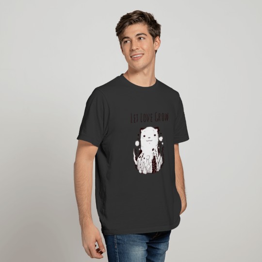 Floral cute dog black and white funny T-shirt