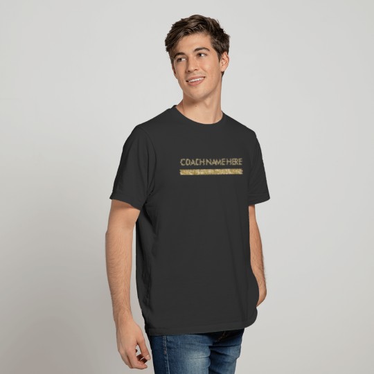 Black and Gold Athletic Stripe Personalized T-shirt