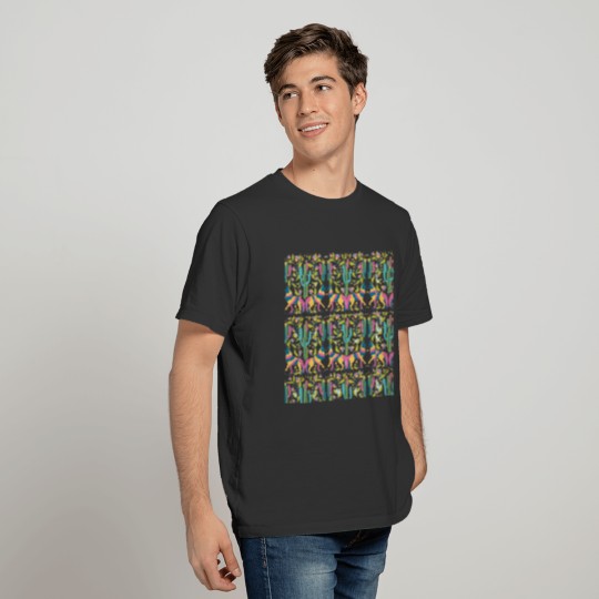 Wolf Animal Cactus Pattern T-shirt