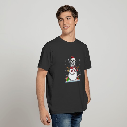 Funny Christmas Pajama Irish Wolfhound Dog Santa S T-shirt
