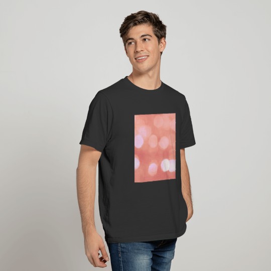 Pink abstract bokeh light dots T-shirt