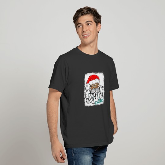 African American Santa Cutie Black Merry Christmas T-shirt