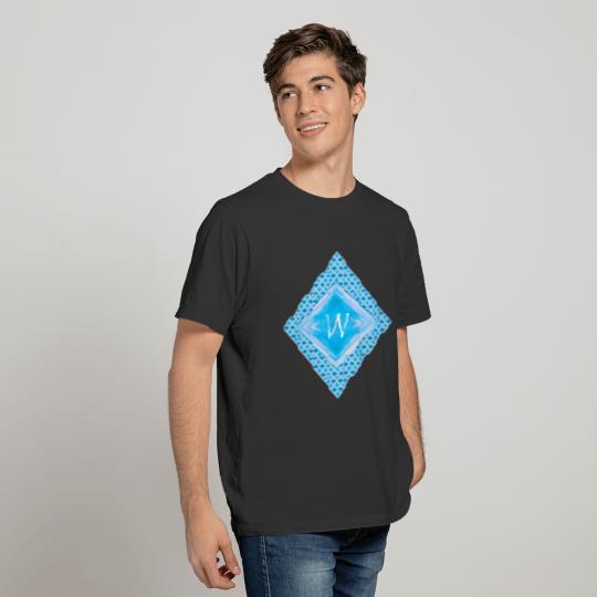 Turquoise Aqua Diamond Monogram T-shirt