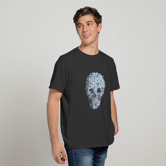 Shattered Blue Glass Skull T-shirt