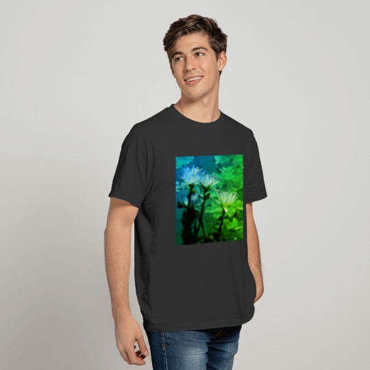Blue & Green Lotus Waterlily T T-shirt