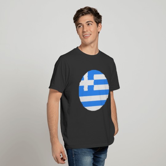 Ancient Greece Aesthetic Round Flag T-shirt