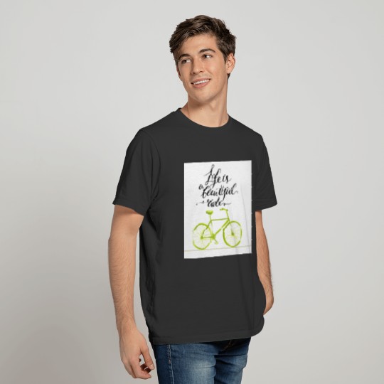 Life Is A Beautiful Ride Lime Green T-shirt