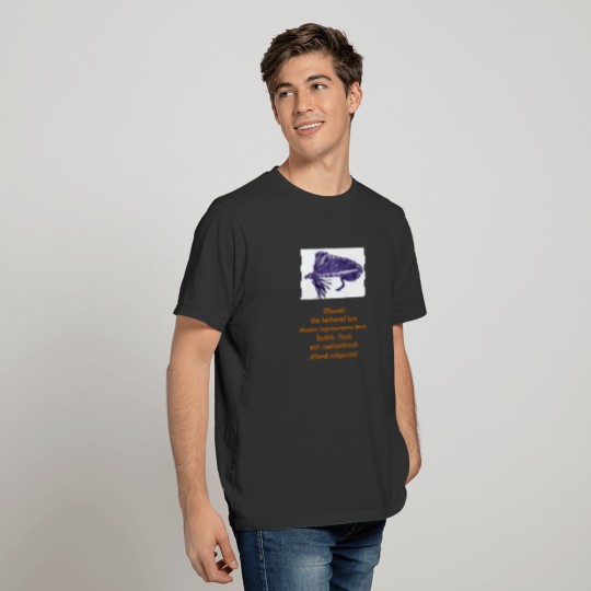 Cruel Trout  with purple matuka streamer. T-shirt
