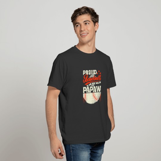 Proud Baseball Papaw Mother's Day Father's Day Spo T-shirt