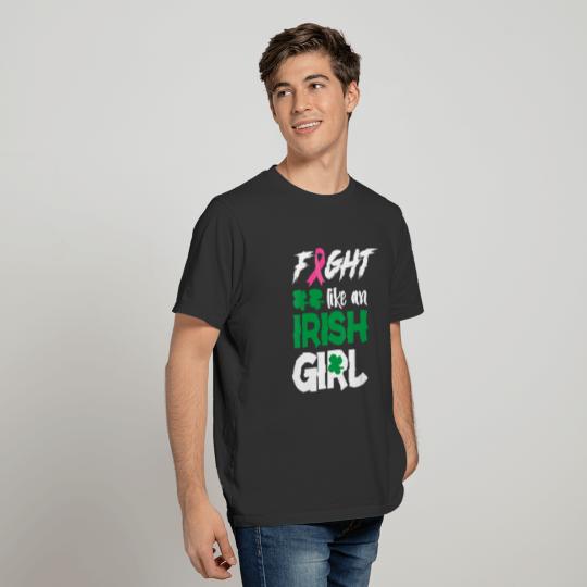 Womens fight like an Irish girl cancer Women st Pa T-shirt