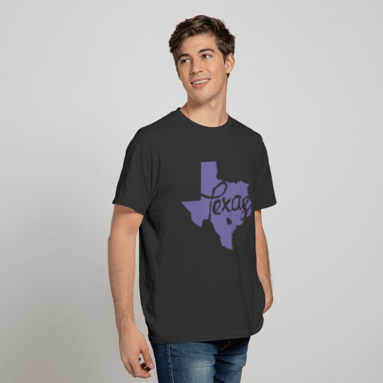 Periwinkle Purple Texas Heart T-shirt