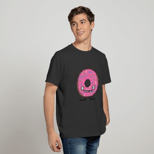 Crazy Donut with Sprinkles pink icing sweet desser T-shirt