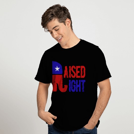 Raised Right Proud Republican Elephant Logo Usa T-shirt