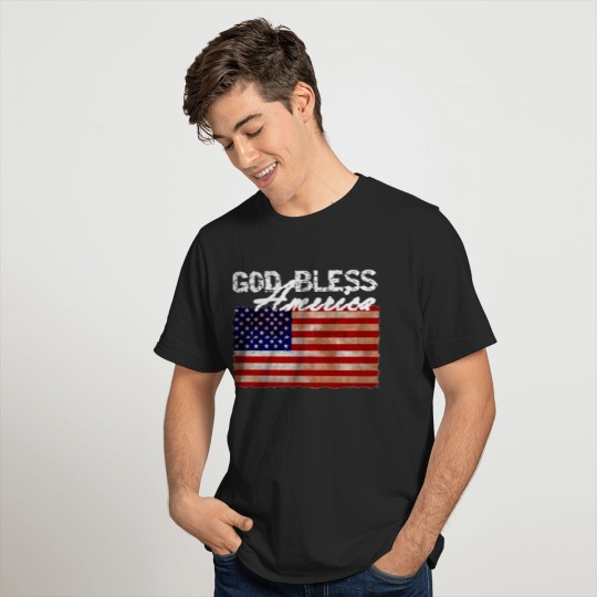 God Bless America American Flag T-shirt