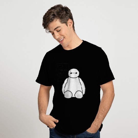 Disneyss Big Hero 6 Baymax Sitting Pocket Logo T-Shirts