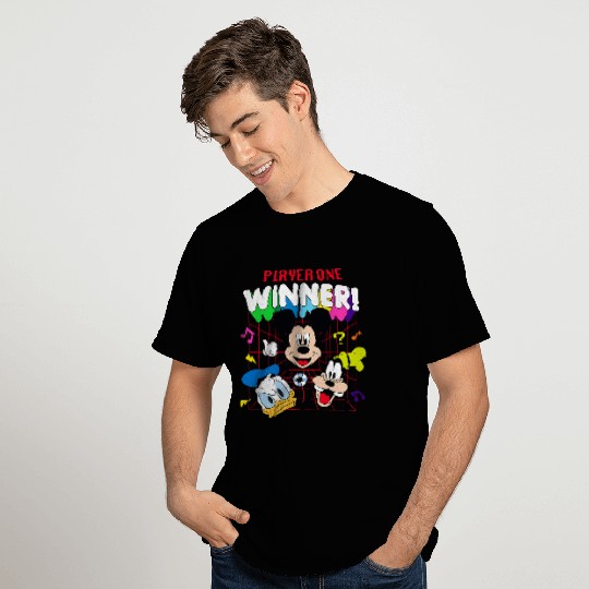 Disney Mickey And Friends Player One Winner Retro Funhouse T-Shirts