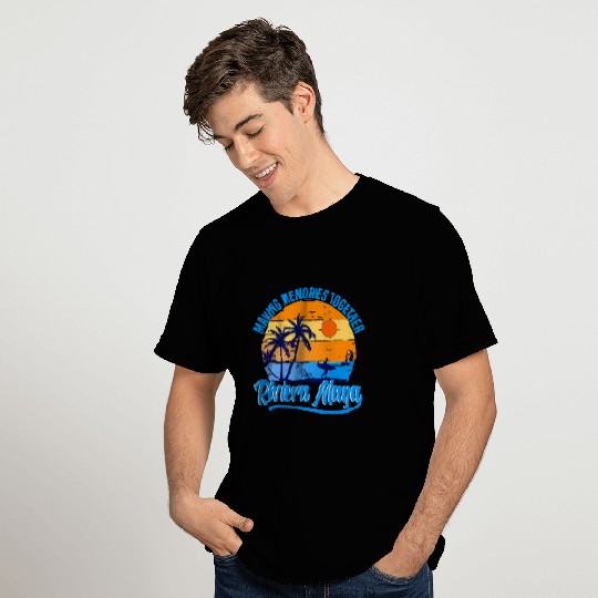 Retro Riviera Maya Mexico Palm Tree Beach Summer Vacation T-Shirts