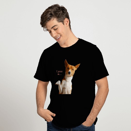 Dog Basenji Dog Mom Dad Love Puppy Cute Love is Tee Pet T-Shirts