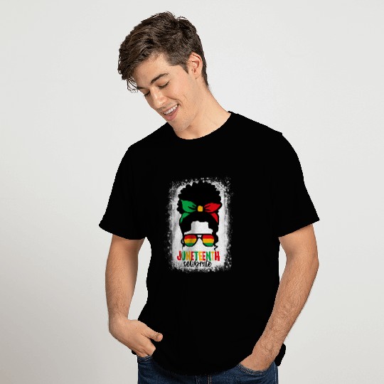 Black History African Woman Afro Celebrate Juneteenth Flag 1 T-Shirts