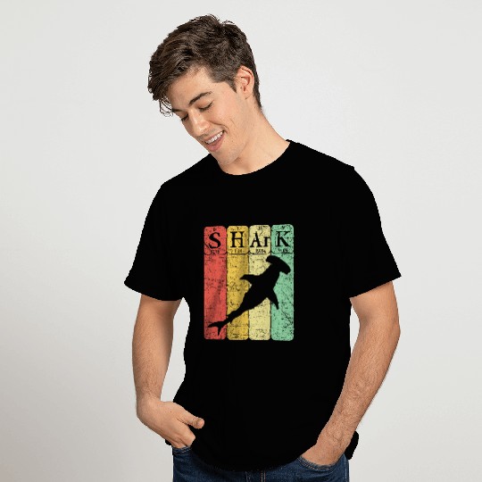 Shark Pet Hammerhead Shark Periodic Table Elements Retro Shark 1 T-Shirts