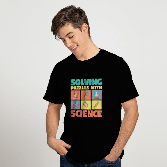 Solving Puzzles with Science Physics Chemist Geek T-Shirts