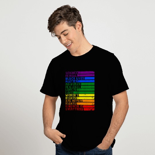 vintages Retro Science Is Real Black Lives Matter Pride LGBT T-Shirts