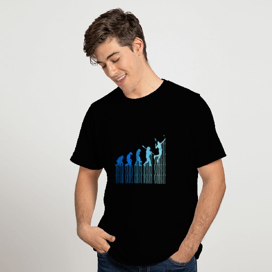 badminton player evolution monkey Badminton T-Shirts