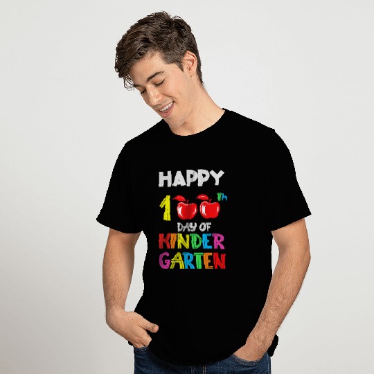 Happy 100th Day of Kindergarten Teacher Student Funny T-Shirts