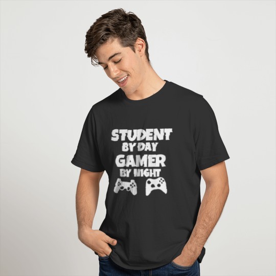 Student By Day Gamer by Night T-shirt