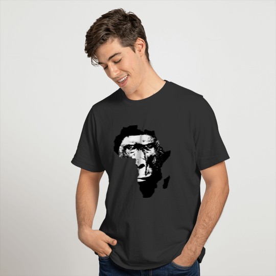 Africa map Baboon T-shirt