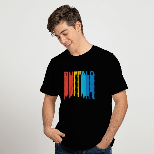 Retro Buffalo New York Skyline T Shirts