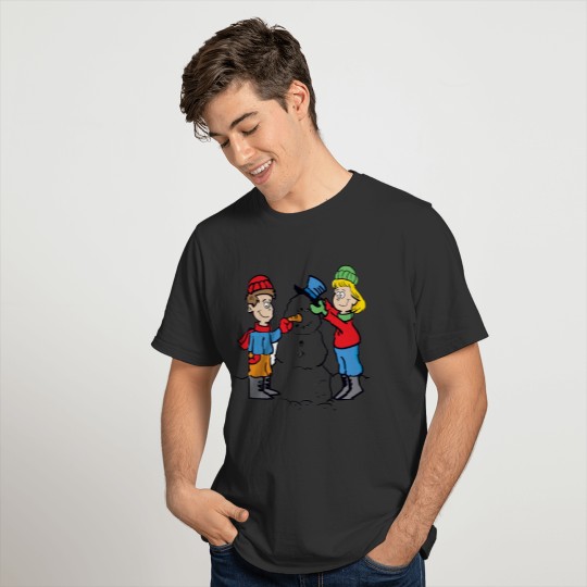 Cartoon Snowman T-shirt