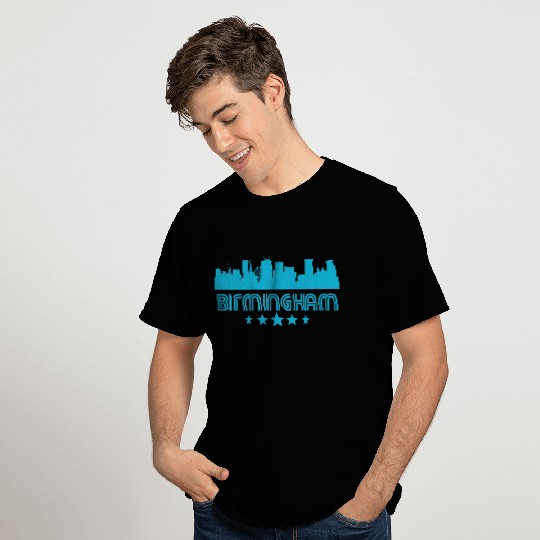Retro Birmingham Skyline T Shirts